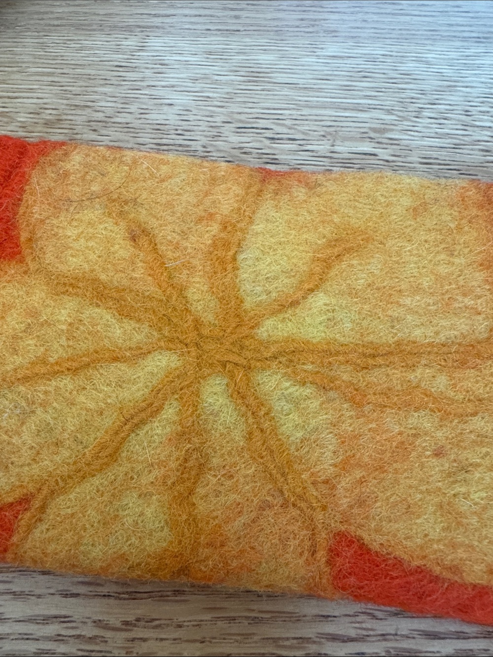 Ocean Queen Vibrant Orange Floral Pouch Clutch Bag Maximalist - Picture 4 of 4